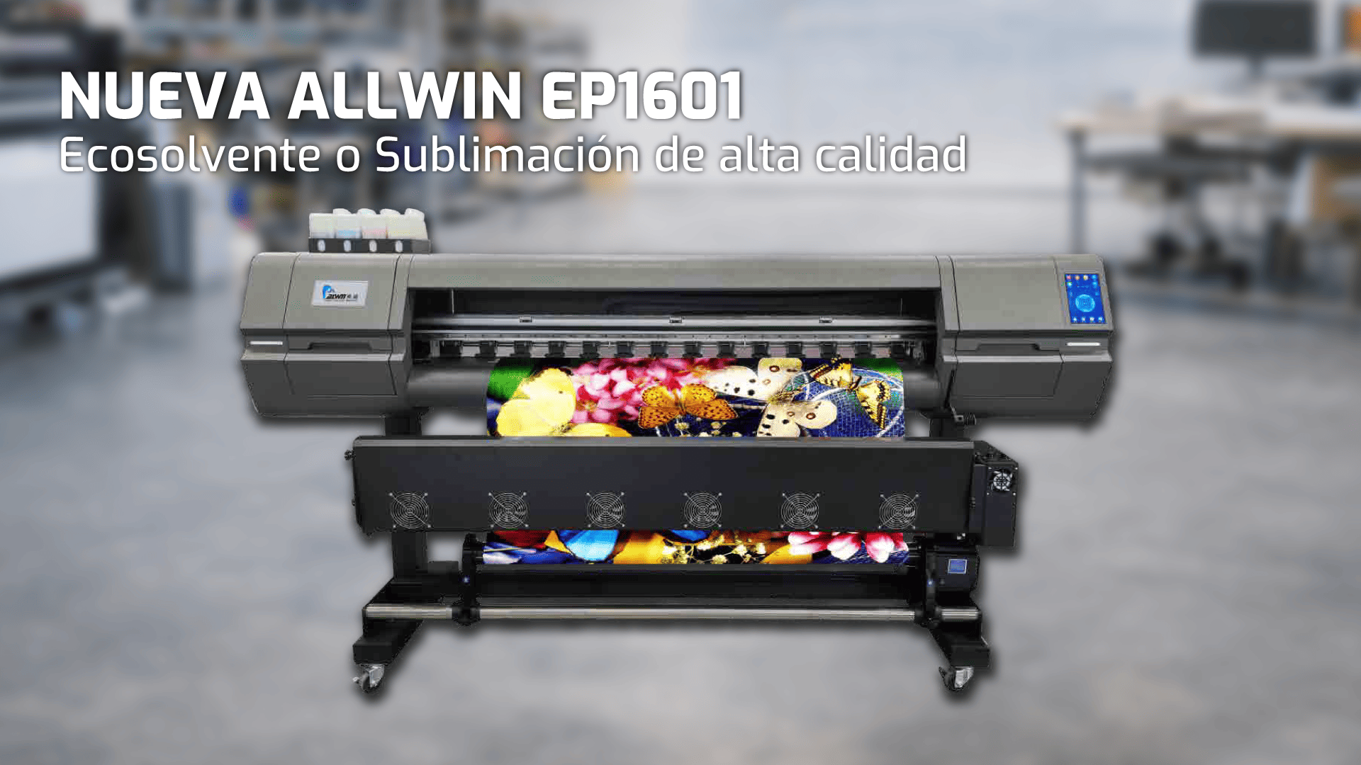 Impresora Allwin EP1601: impresión ecosolvente o sublimación de alta calidad